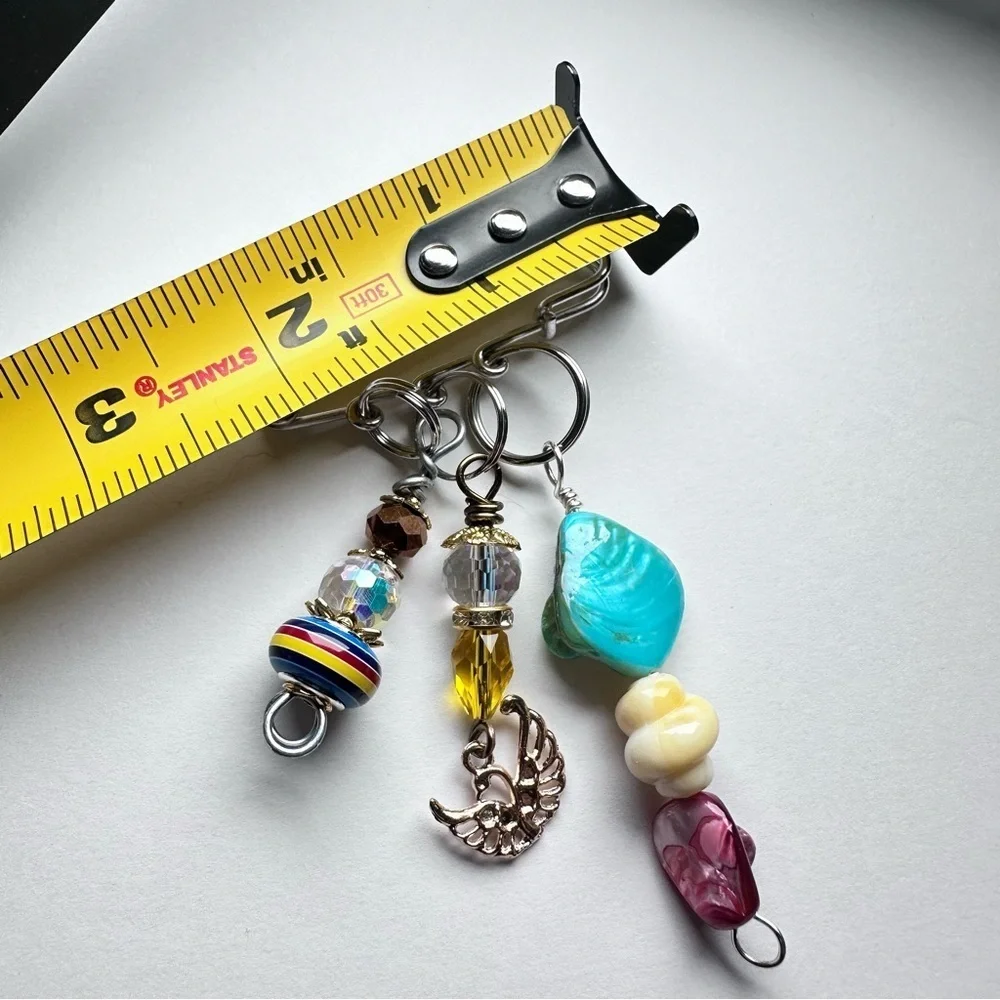 Brooch | Hand Crafted | Glass Beaded |  Pin Artisan Multicolor Wire-Wrapped OOAK